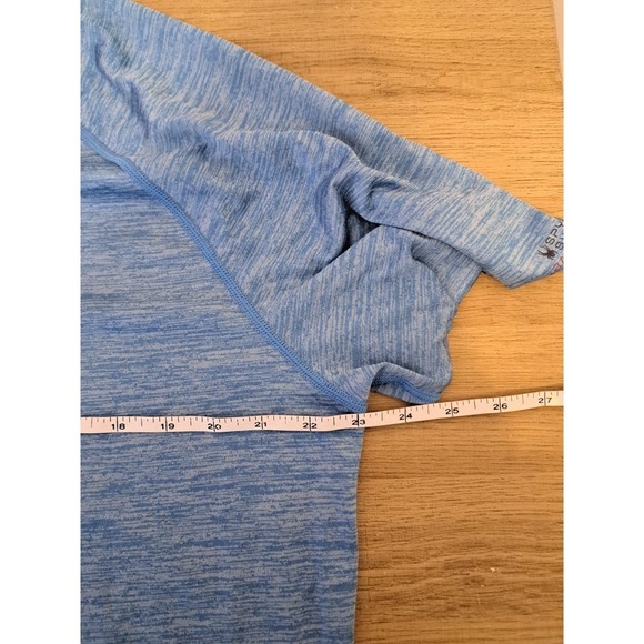 Spyder Rash Gaurd T Shirt Mens L Blue Short Sleeve Swim UPF 30+ - Picture 3 of 6